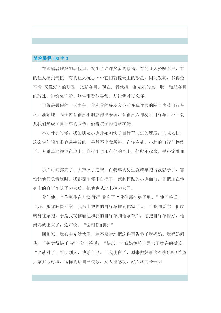 随笔暑假300字.doc_第3页