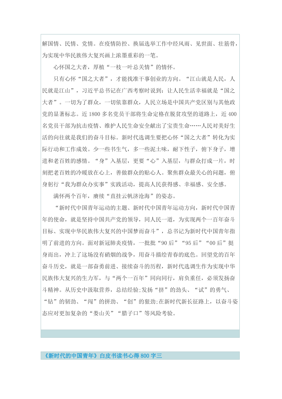 《新时代的中国青年》白皮书读书心得800字十篇.doc_第3页