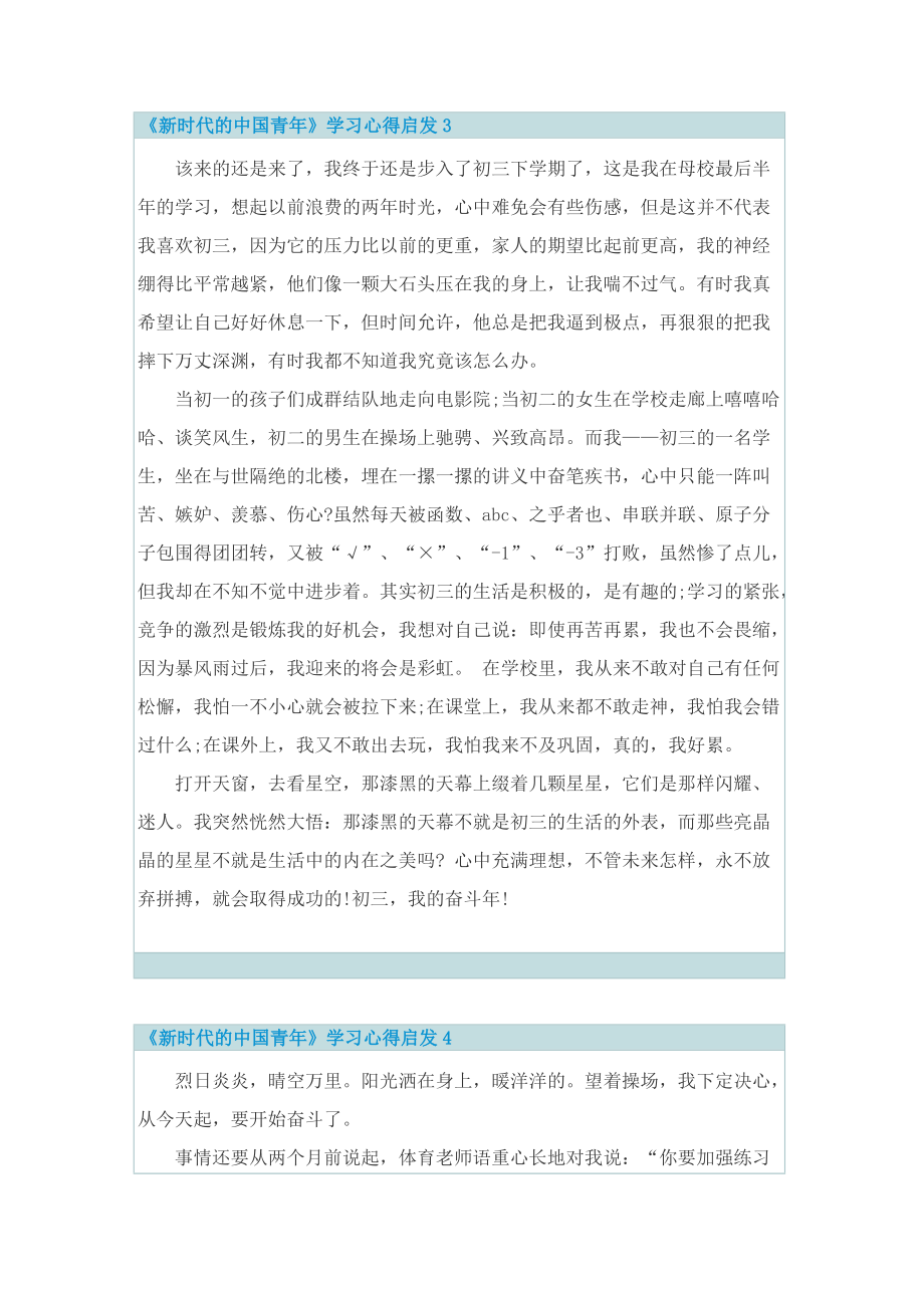 《新时代的中国青年》学习心得启发10篇.doc_第3页