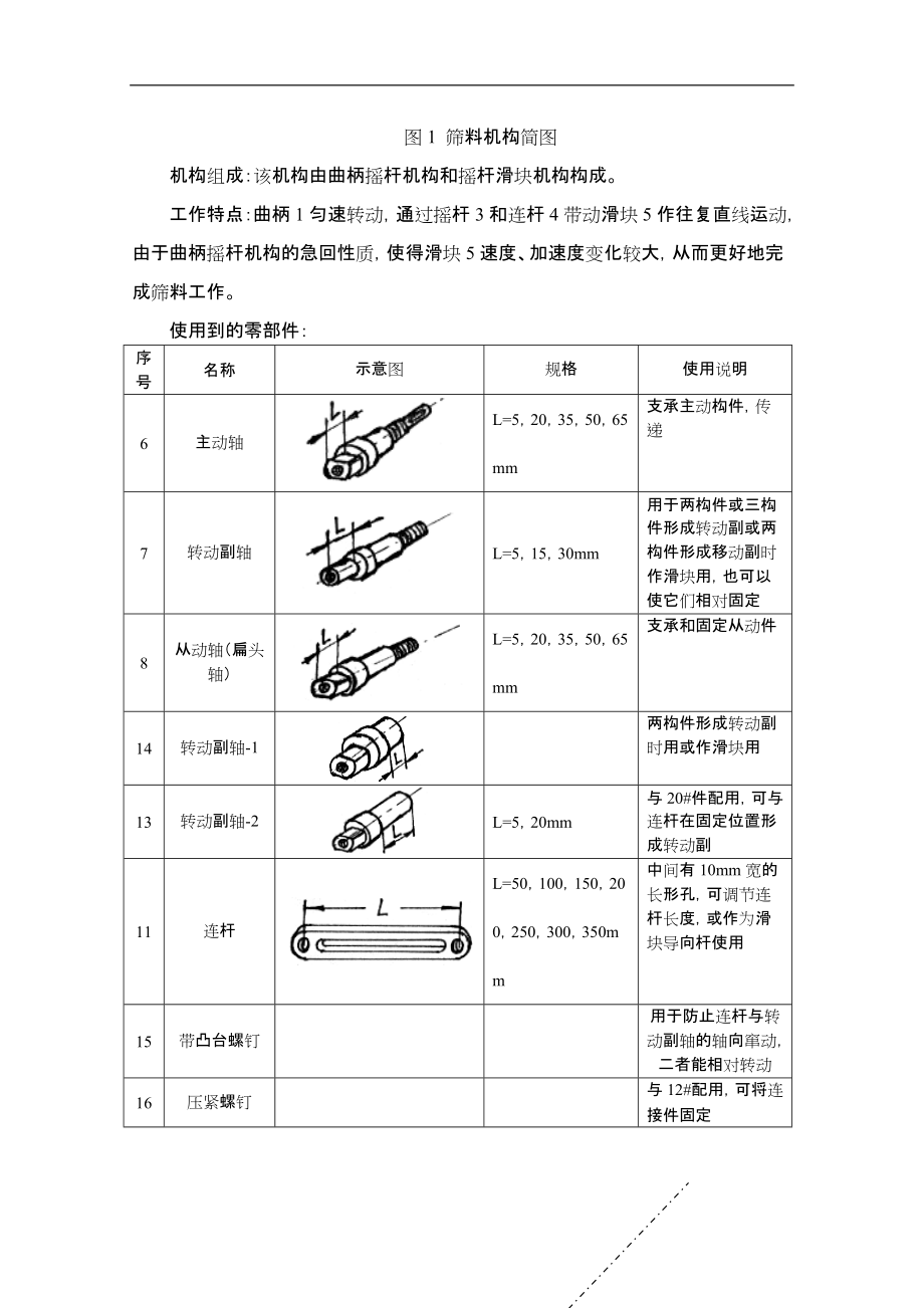 平面机构运动方案设计与拼装实验报告.docx_第2页