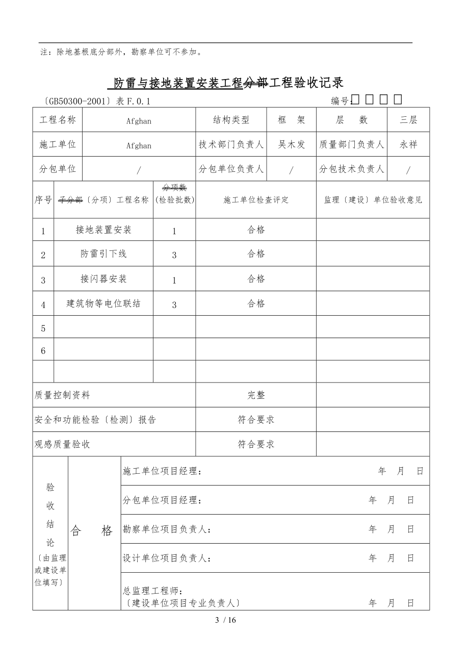 全套建筑电气分部分项工程验收记录文本.doc_第3页