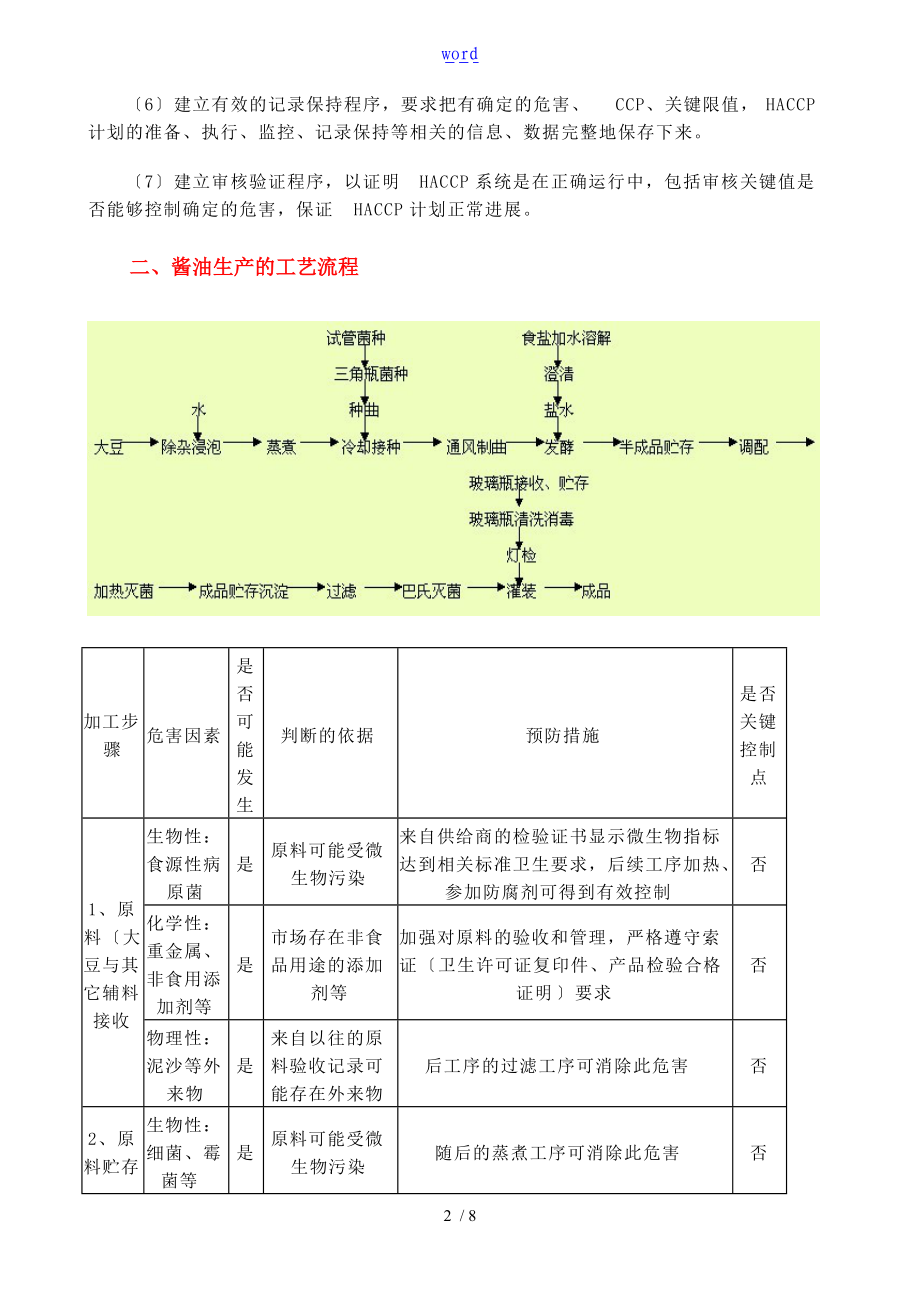 HACCP在酱油生产中地应用管理系统.doc_第2页