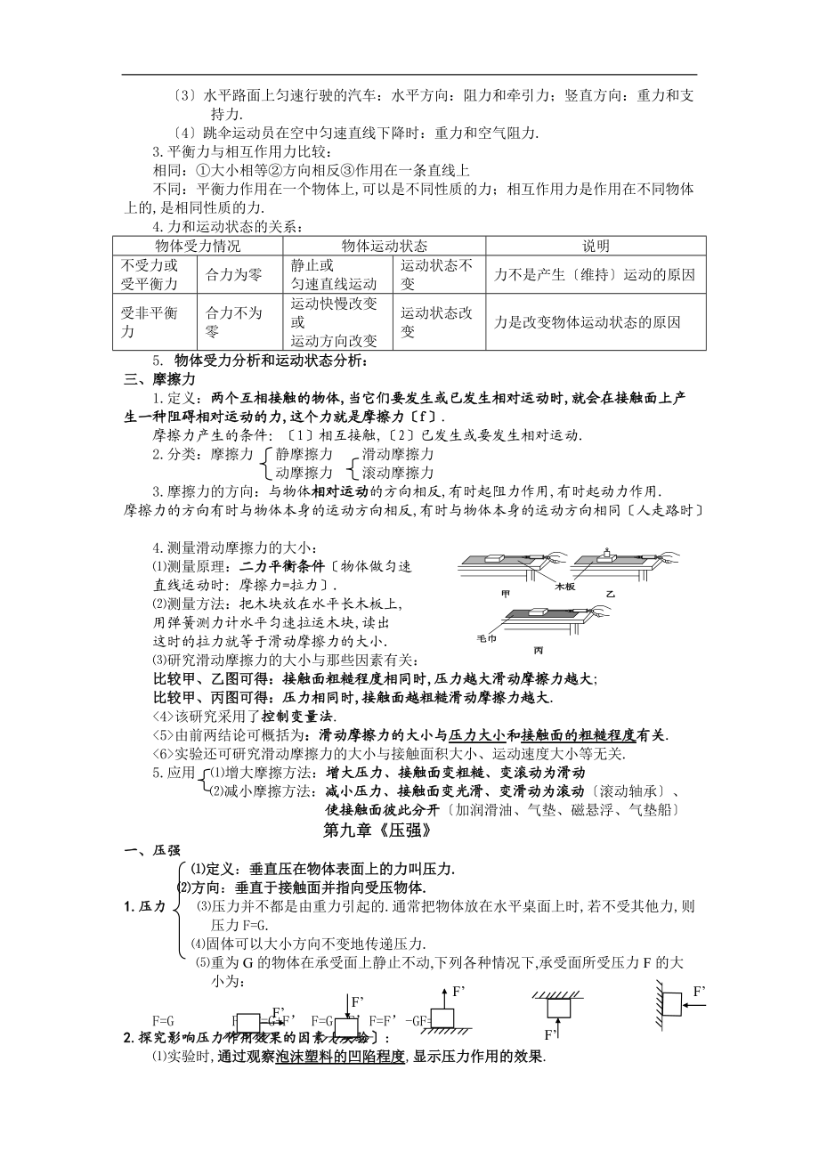 人教版八级物理下册各单元知识点.doc_第3页