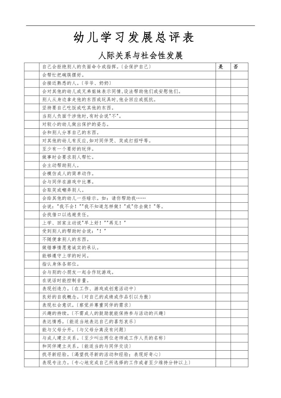 幼儿学习发展总评表.doc_第1页