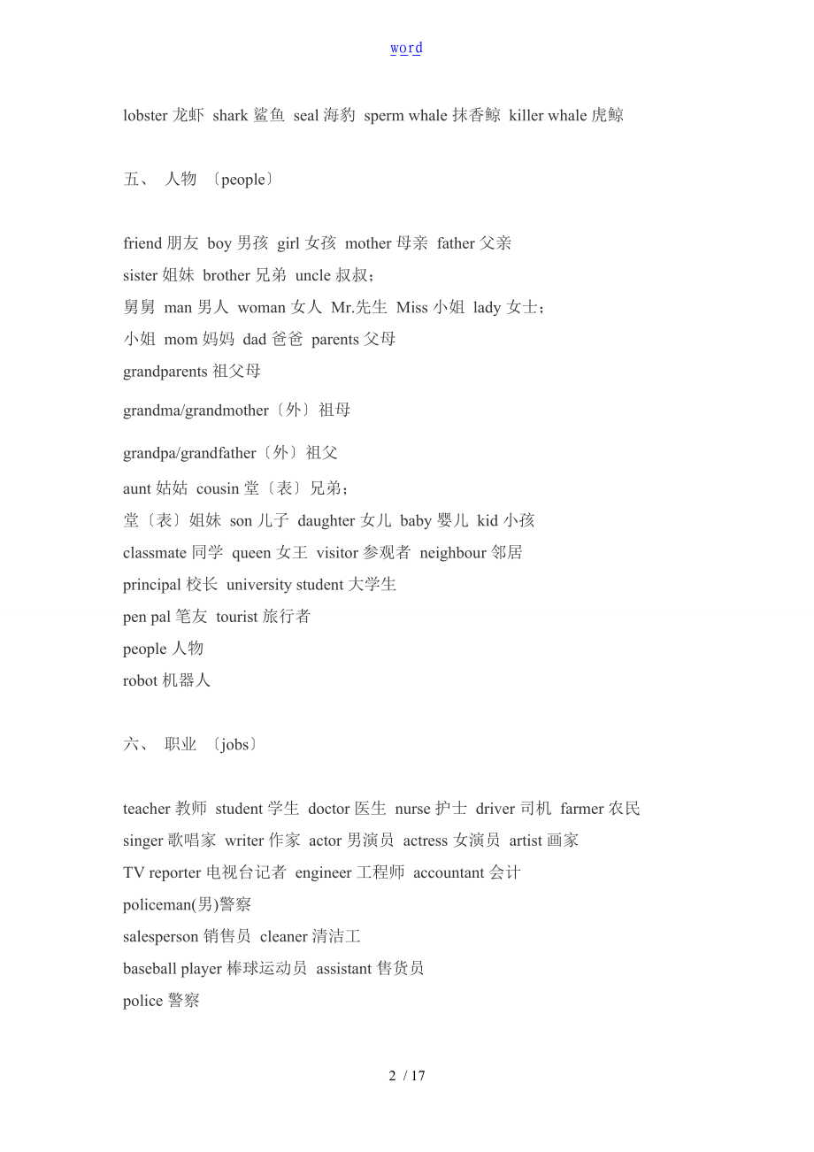 日常英语单词和句子.doc_第2页