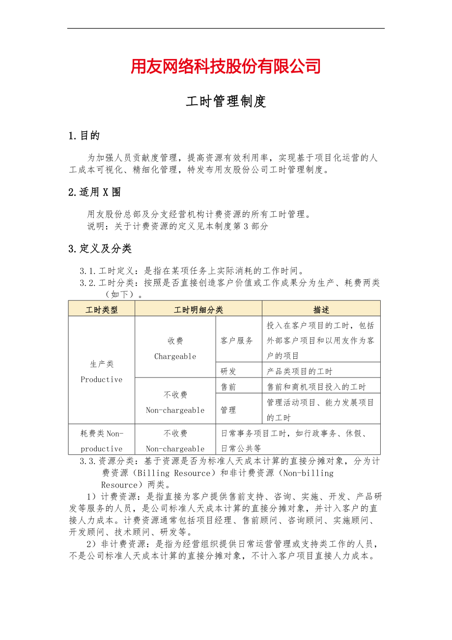 工时管理制度汇编发布.doc_第1页