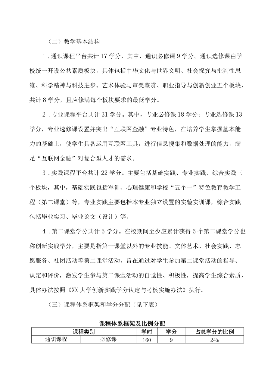 XX大学金融学专业专升本人才培养方案.docx_第3页