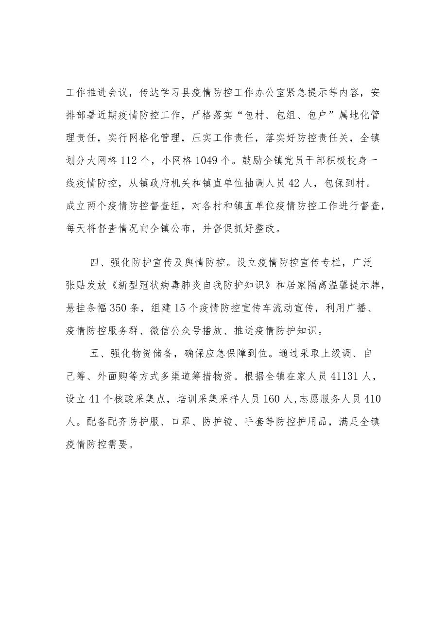 XX镇疫情防控阶段性工作汇报.docx_第2页