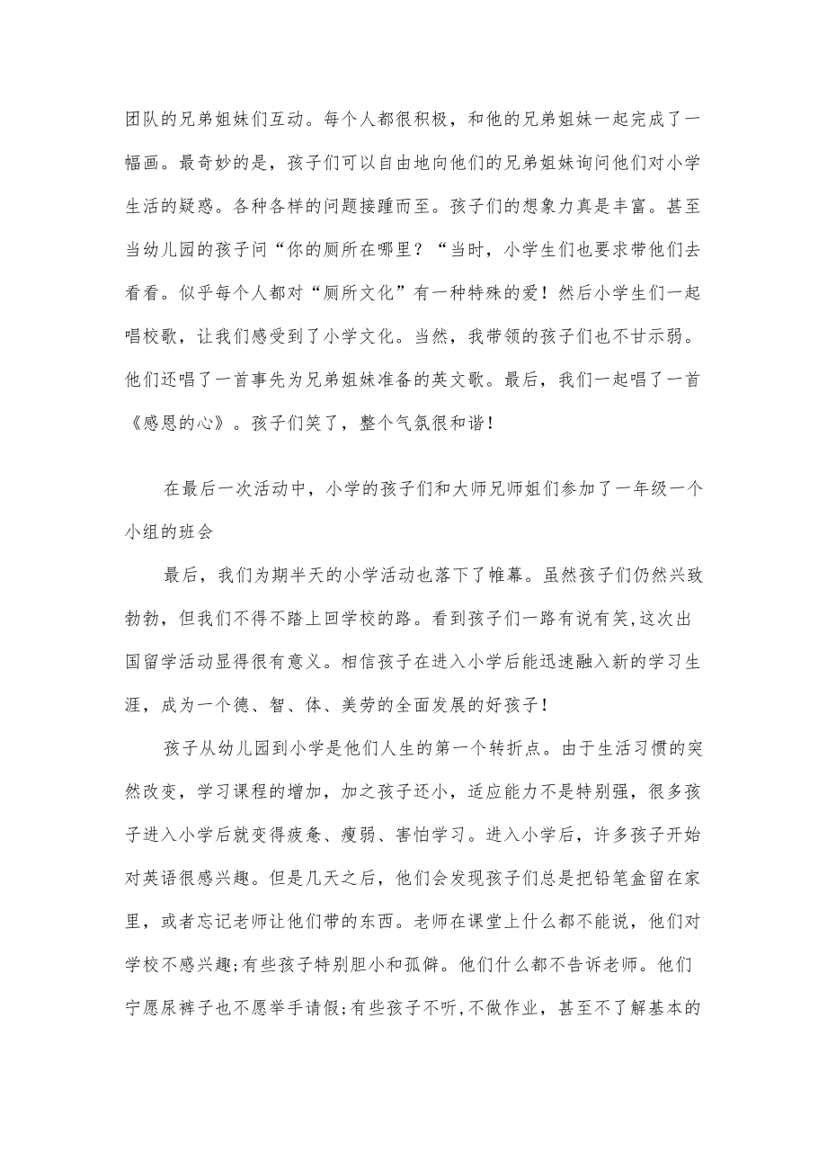 幼儿教师幼小衔接工作报告.docx_第2页