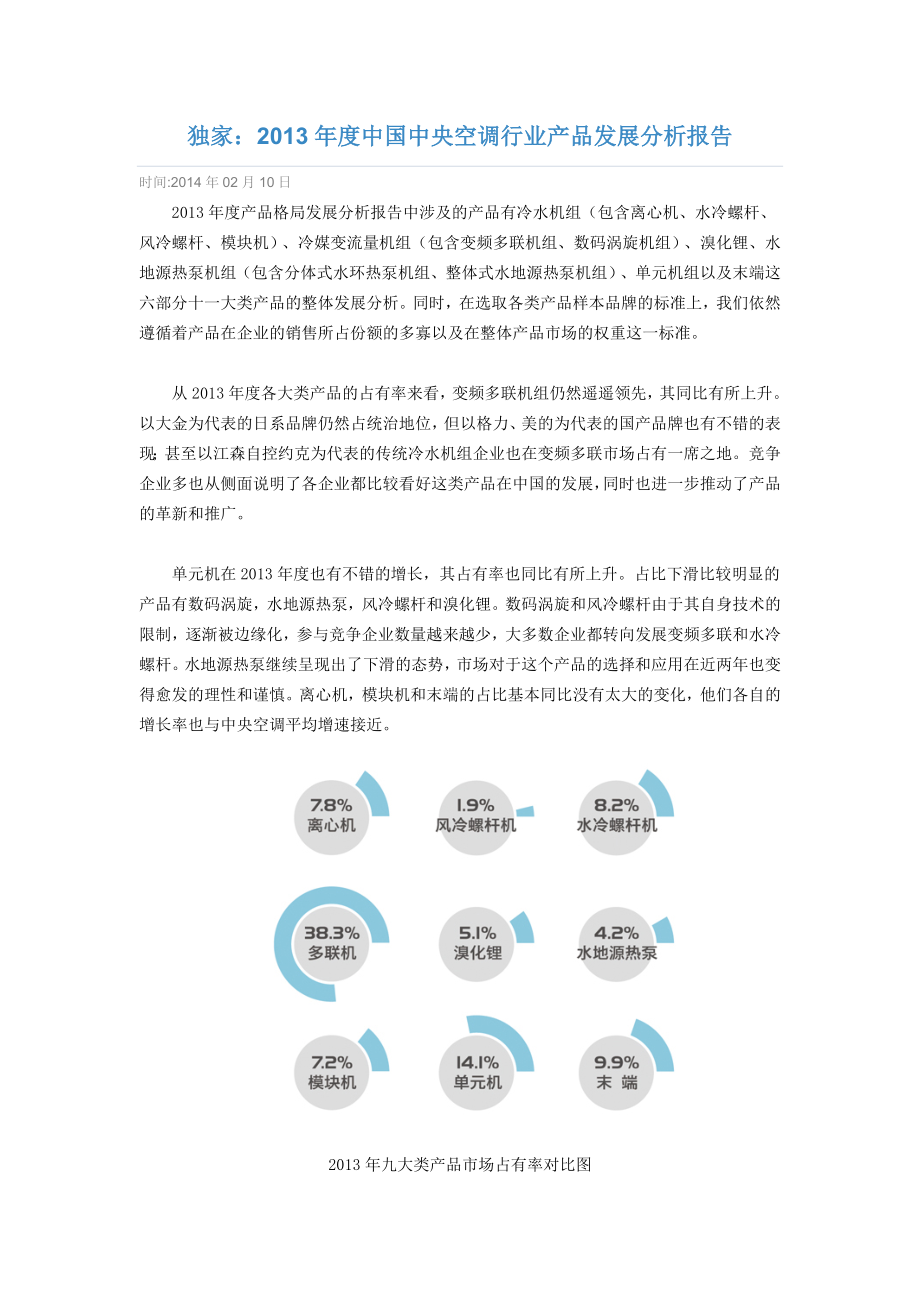 空调机组市场分析报告.docx_第1页