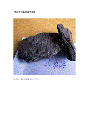 各种标准岩石矿物高清图集【124P】.docx