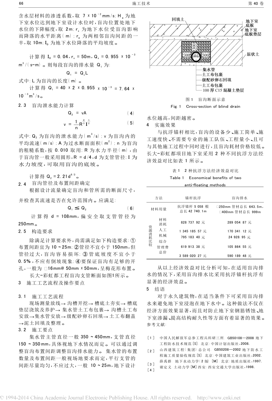 盲沟排水取代抗浮锚杆在某工程中的应用.docx_第2页