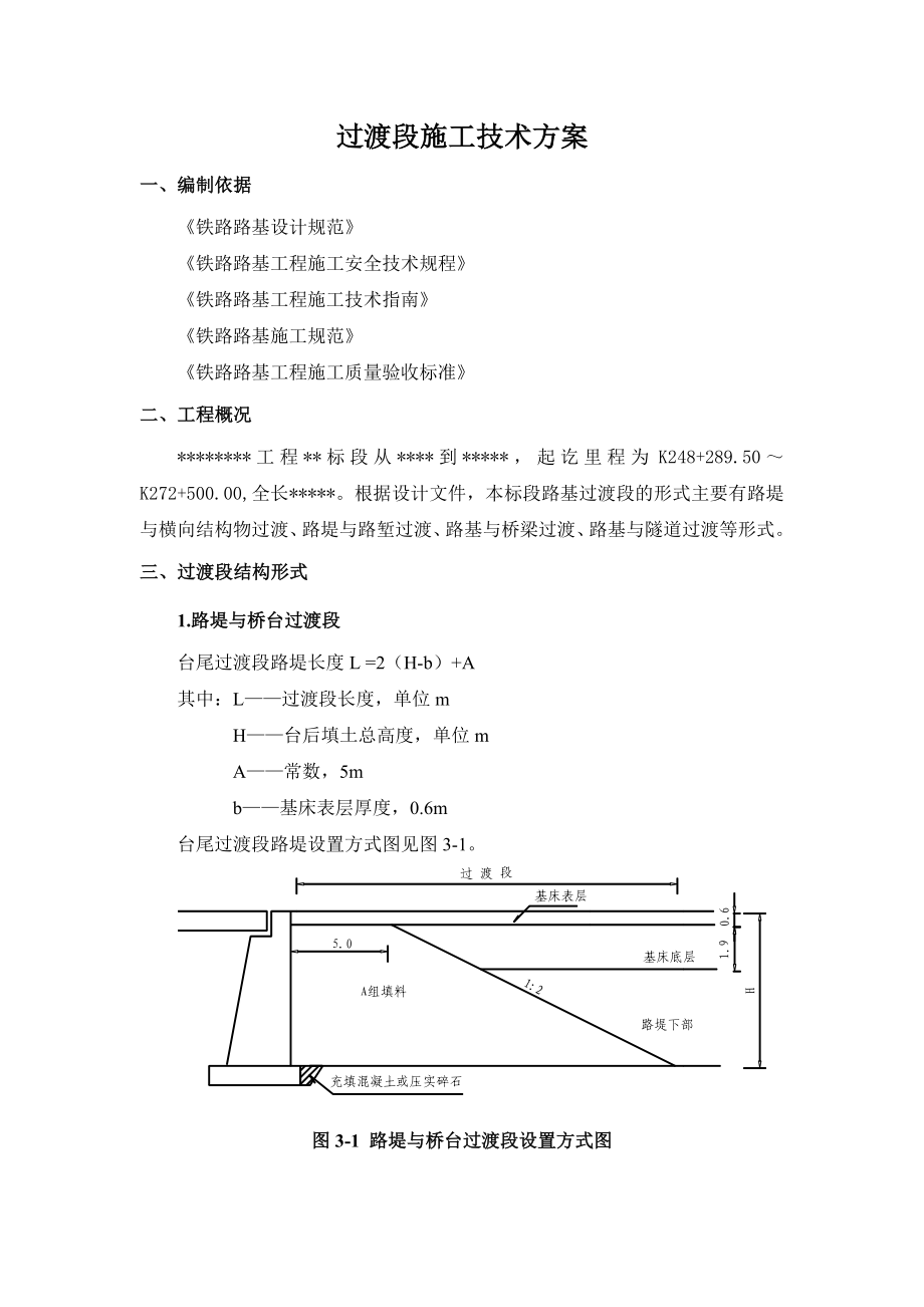 某铁路路基过渡段施工方案.doc_第1页