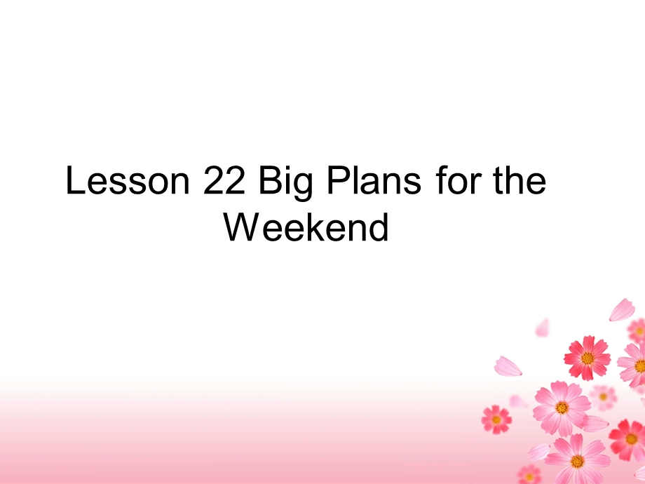 冀教版lesson22bigplansfortheweekend.ppt_第1页