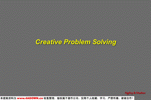 【广告策划奥美】Creative Problem Solving.ppt