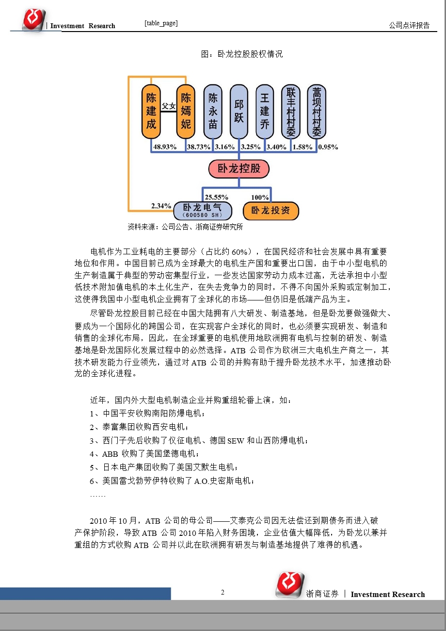 卧龙电气(600580)跟踪报告：并购ATB卧龙腾云飞0116.ppt_第2页