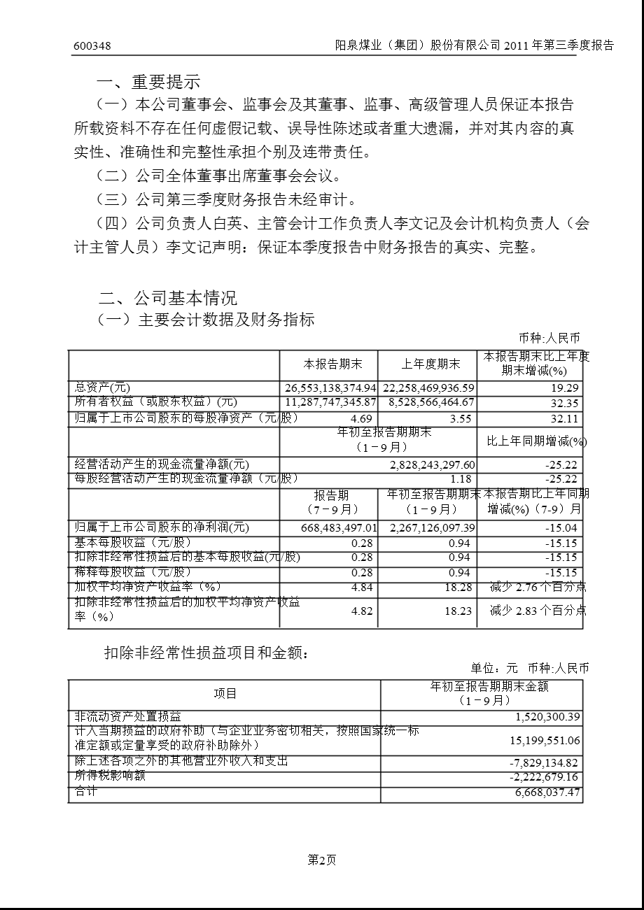 600348阳泉煤业第三季度季报.ppt_第3页