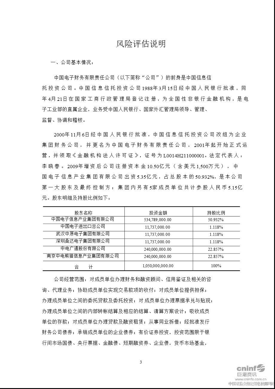 长城开发：关于中国电子财务有限责任公司风险评估报告.ppt_第3页