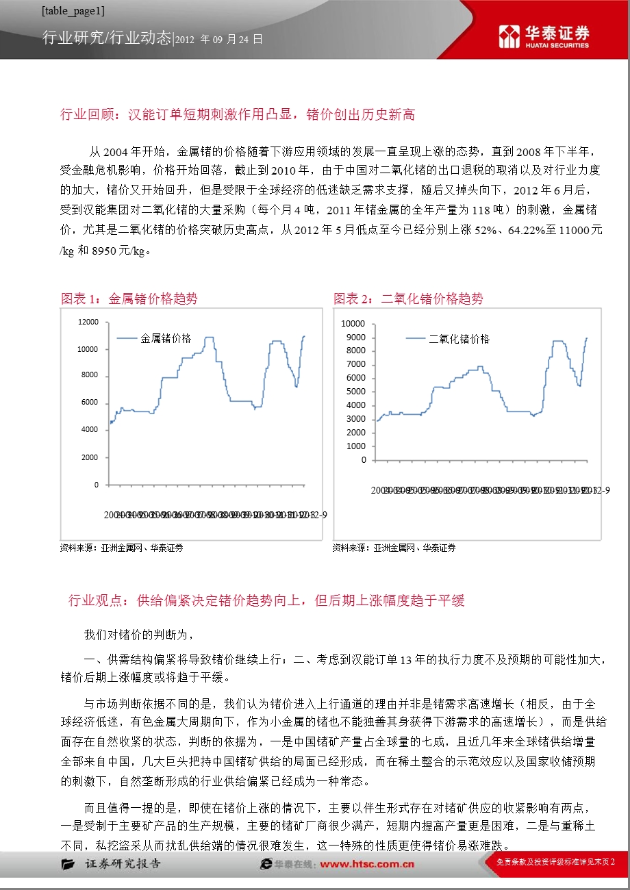 有色周专题：供给偏紧决定锗价趋势向上但后期上涨幅度趋于平缓.ppt_第2页