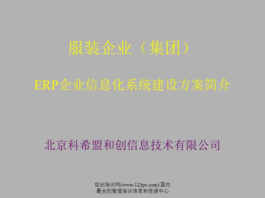 服装企业（集团）ERP企业信息化系统建设.ppt_第1页