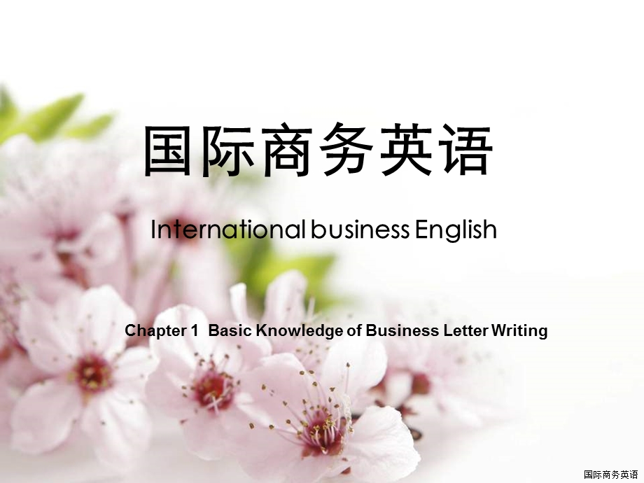 国际商务英语-Basic Knowledge of Business Letter Writing.ppt_第1页