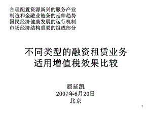 不同类型的融资租赁业务适用增值税效果比较(1).ppt