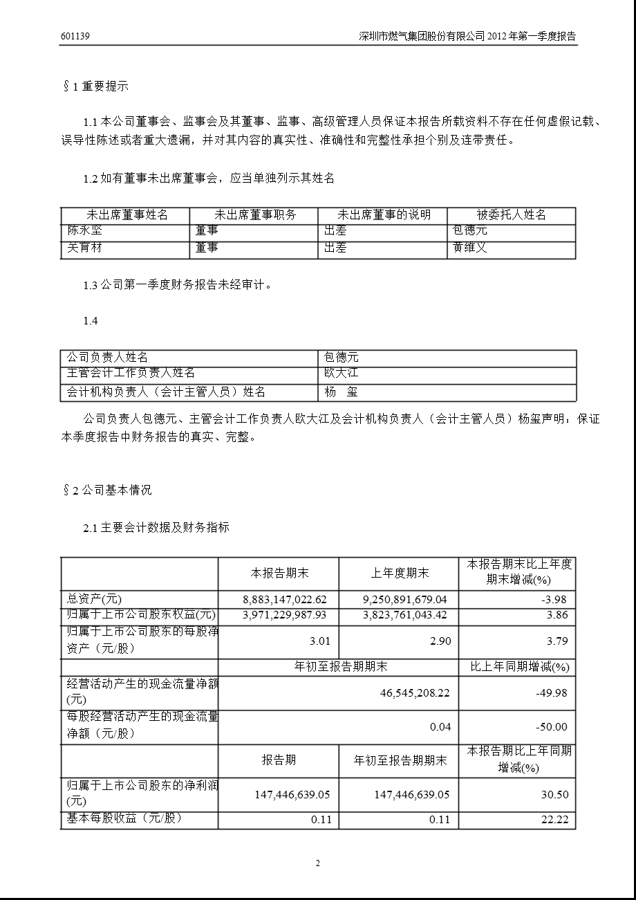 601139_ 深圳燃气第一季度季报.ppt_第3页