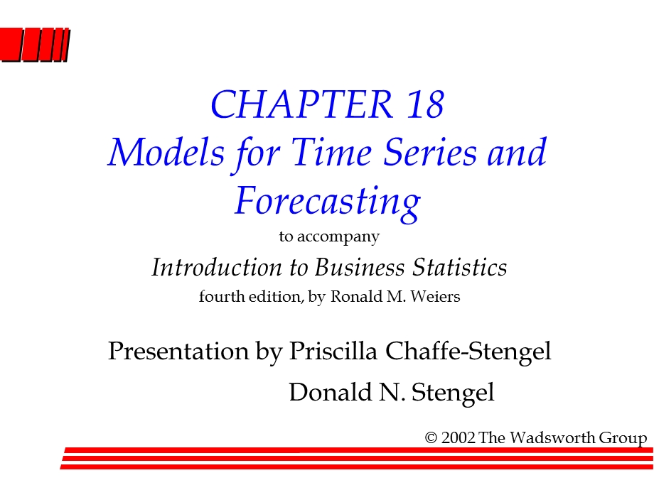Ch18 Models for Time Series and Forecasting(1).ppt_第1页