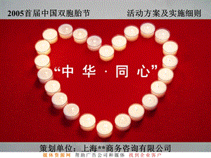 【广告策划-PPT】2005首届中国双胞胎节_活动方案及实施细则(1).ppt