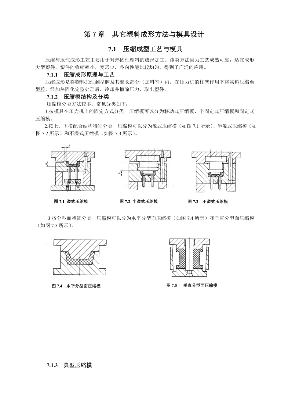 其它塑料成形方法与模具设计压缩成型工艺与模具.docx_第1页