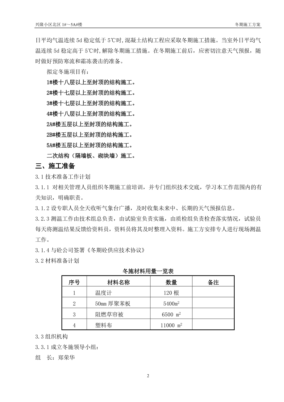 兴隆小区北区1#-5A#楼冬期施工方案(DOC28页).doc_第2页