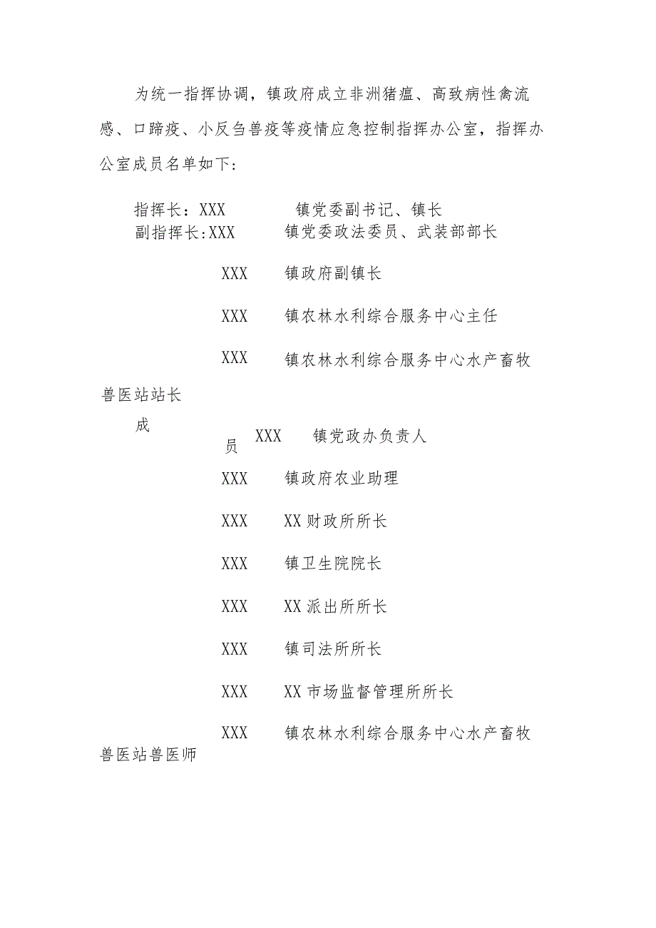 XX镇2023年重大动物疫情应急预案.docx_第2页