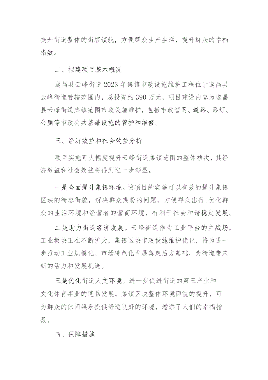 遂昌县云峰街道集镇范围内的市政设施维护零星工程实施方案.docx_第2页