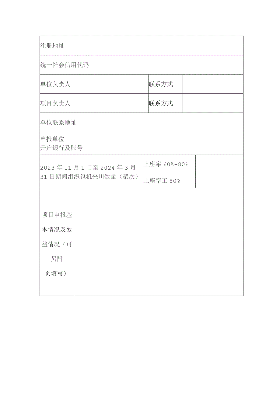 旅行社组织包机来川旅游奖补项目申报书.docx_第3页