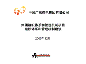 铭远广核项目—中广核组织体系和管理机制设计初稿122105.ppt