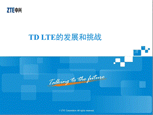 中兴——TD LTE的发展和挑战(1).ppt