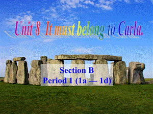 人教版九级英语课件Unit 8 It must belong to Carla.Section B.ppt