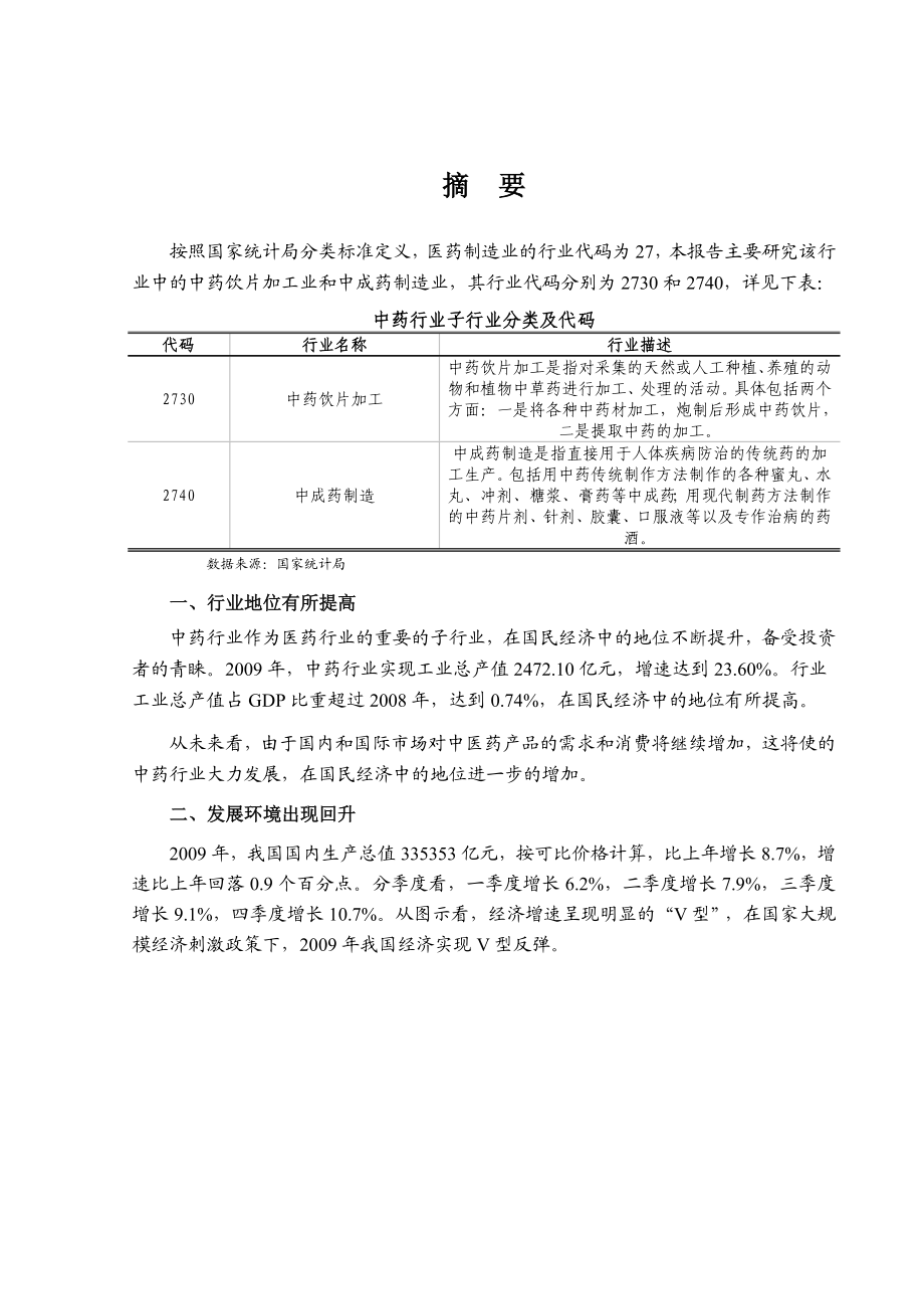 国家发改委版中药制造行业风险分析报告.doc_第1页