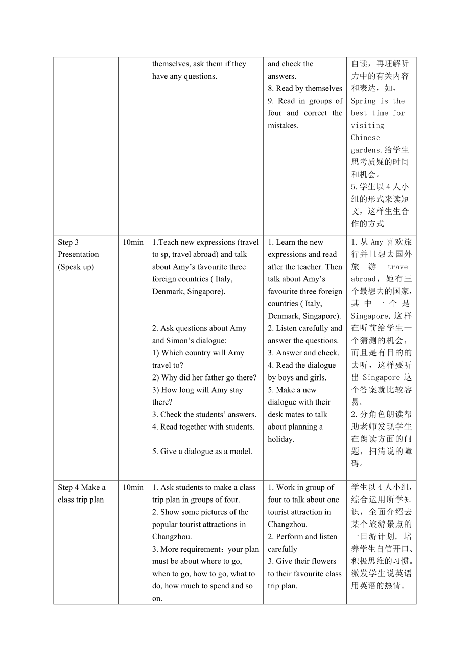 牛津英语8B Unit2 Integrated skills说课、教案及反思.doc_第3页