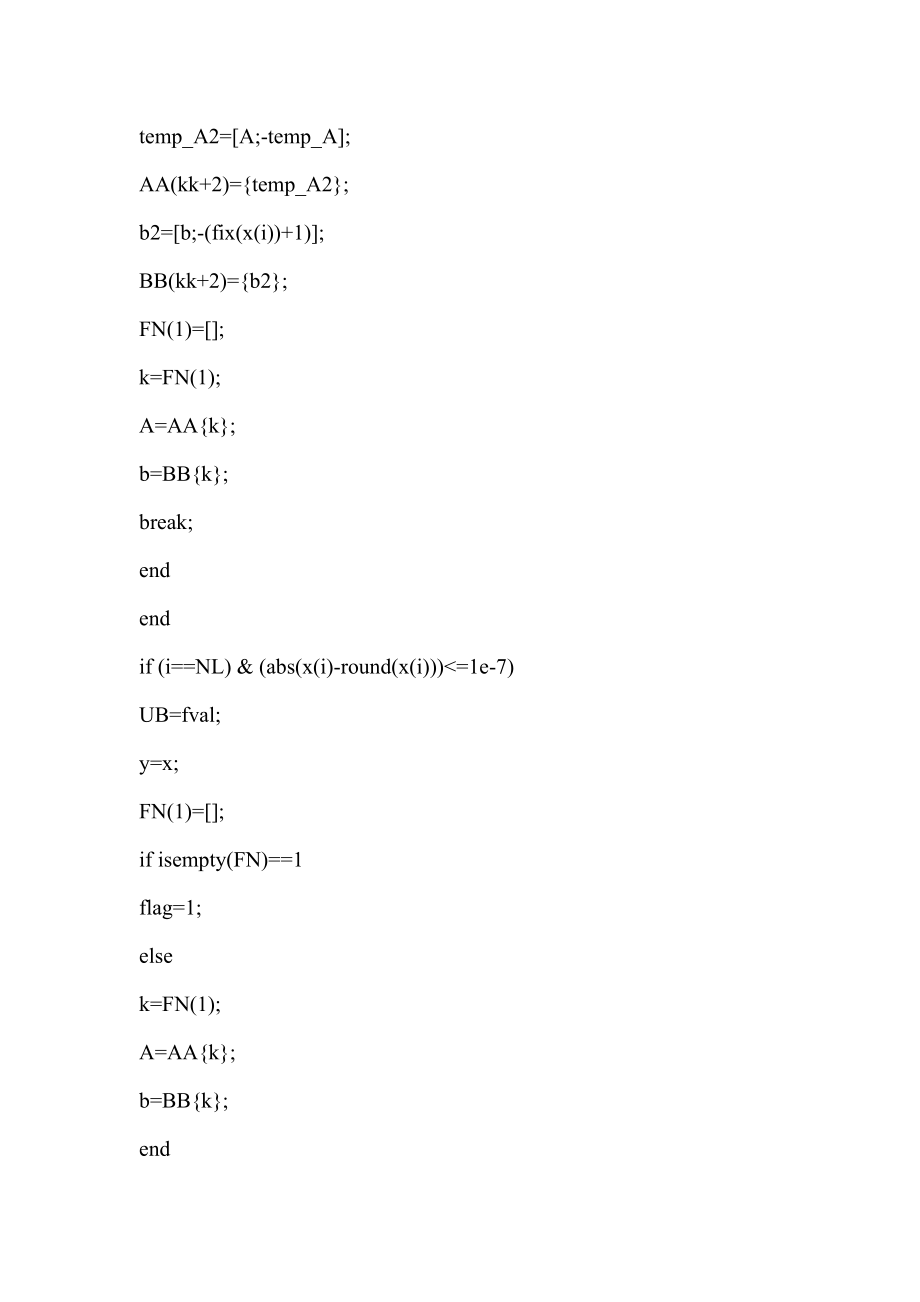 matlab源代码：整数线性规划问题.doc_第3页