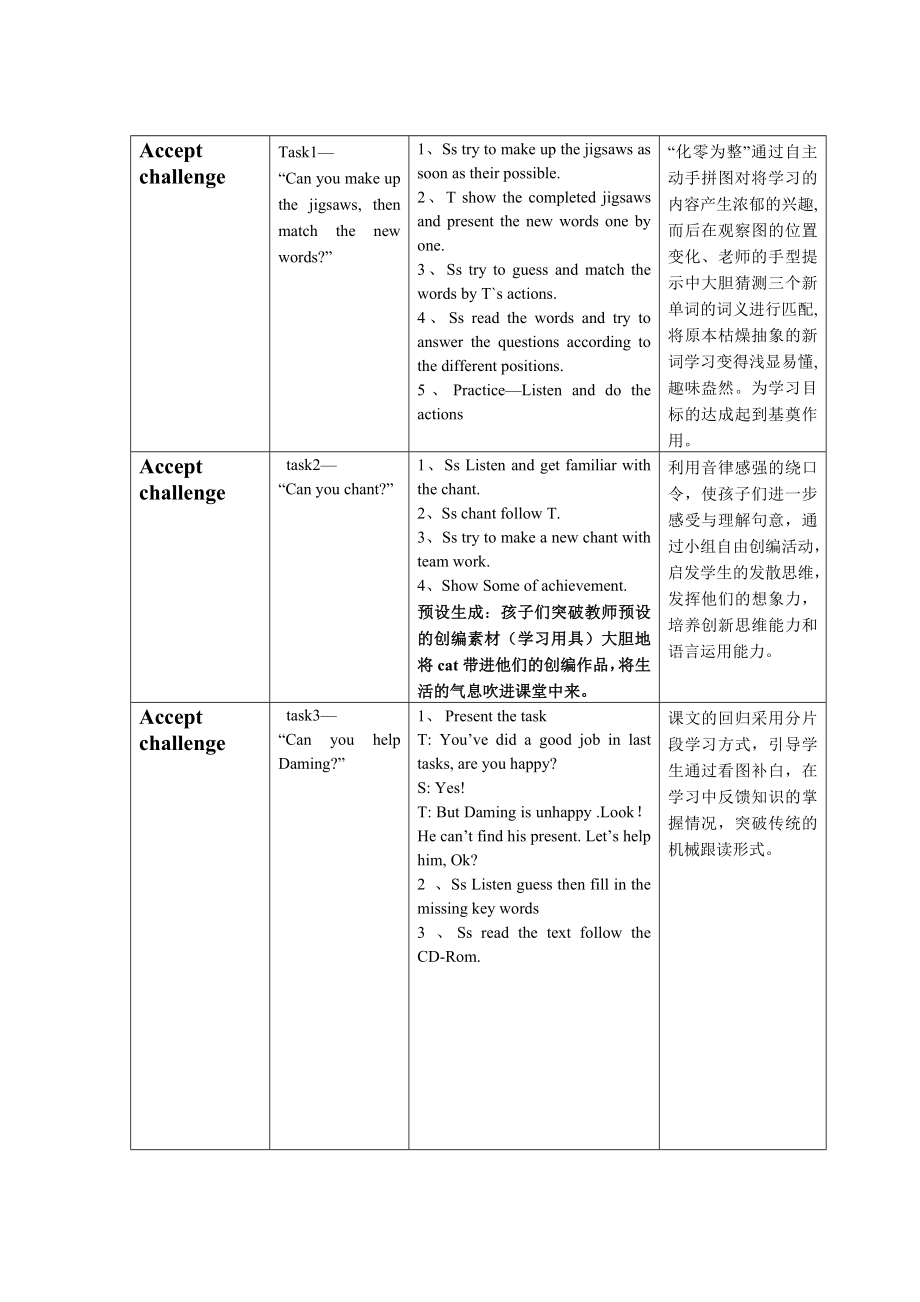 外研版小学英语三级下册《It’s on the desk》教案.doc_第3页