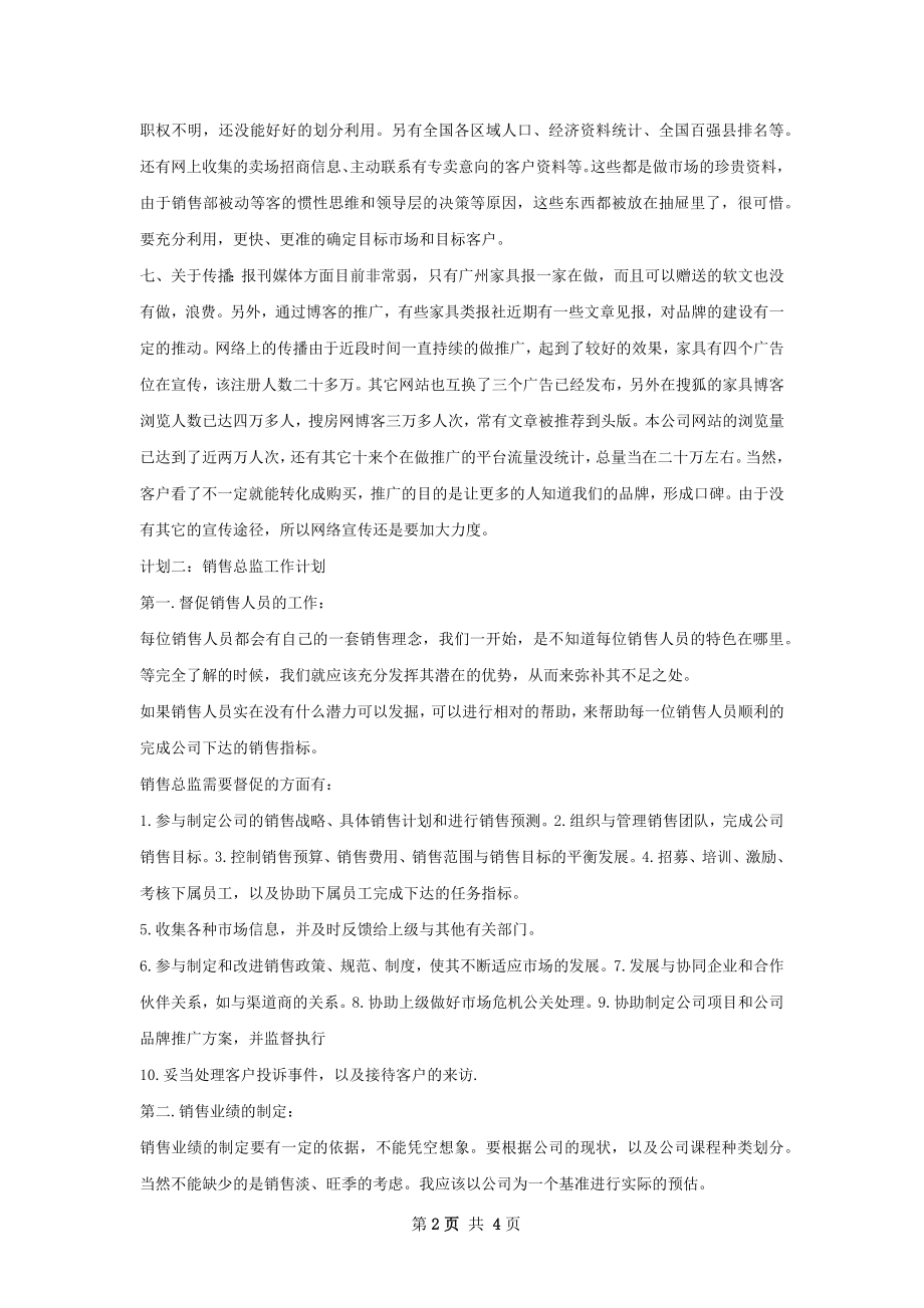 关于销售总监工作计划.docx_第2页