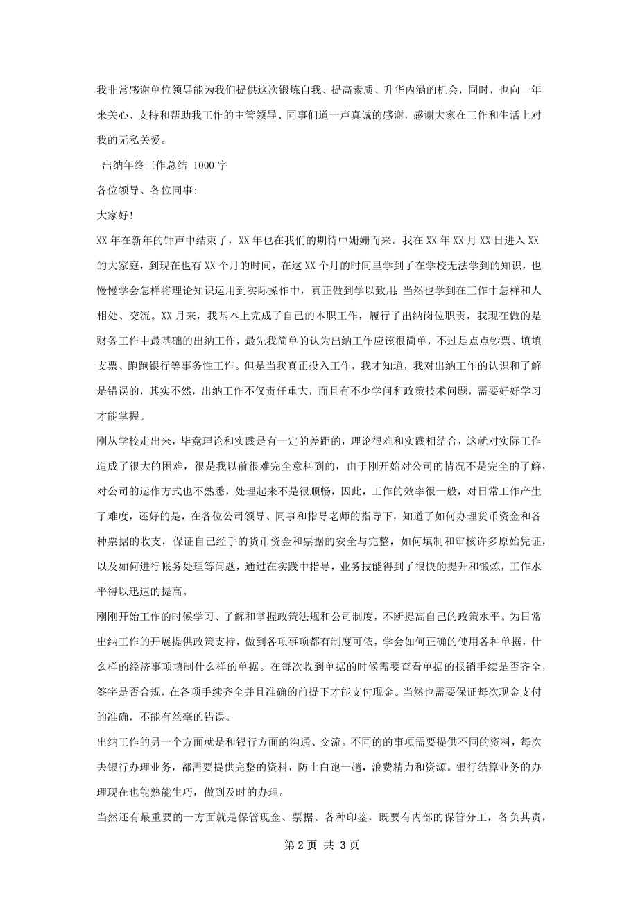 出纳年终工作总结如何写.docx_第2页