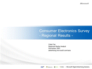 Consumer Electronics Survey Regional Results.ppt