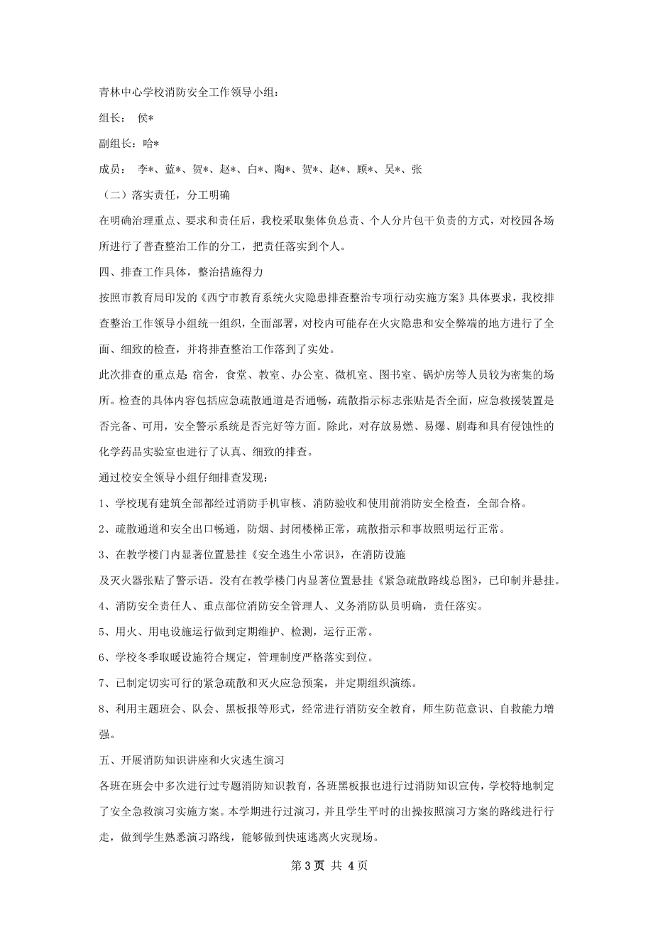 火灾隐患排查专项行动工作总结.docx_第3页