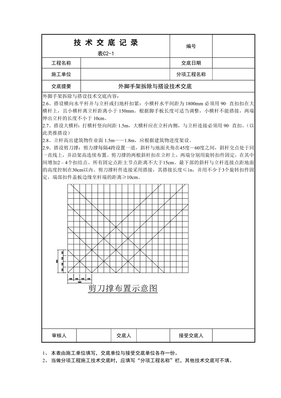 外架搭设与拆除技术交底.doc_第2页