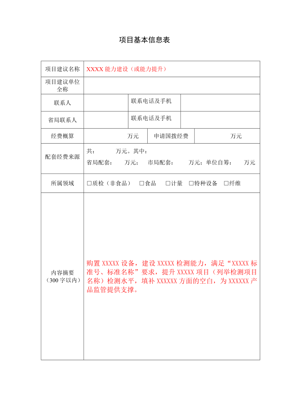 质量技术监督技术改造技术装备专项项目建议书.doc_第2页