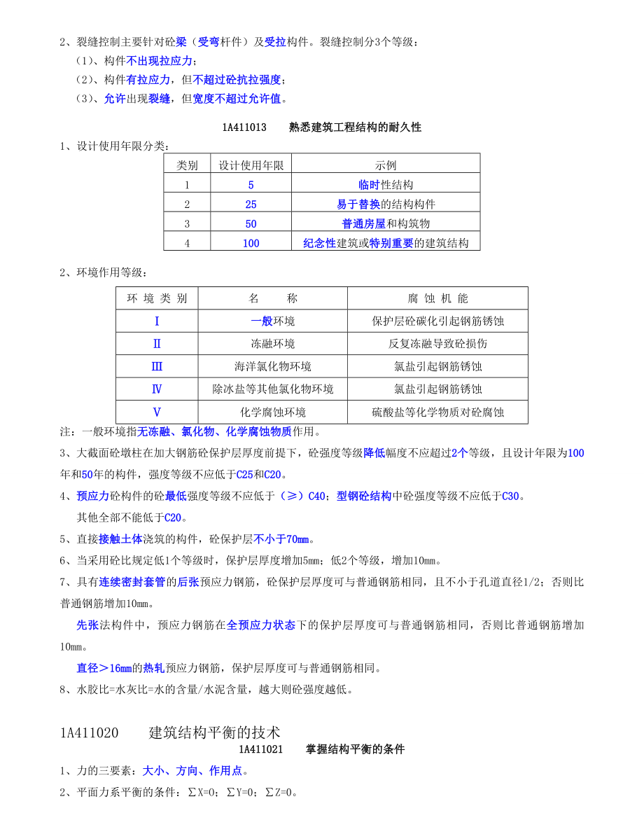 一级建造师建筑实务重要考点汇总手工笔记(169页).doc_第2页