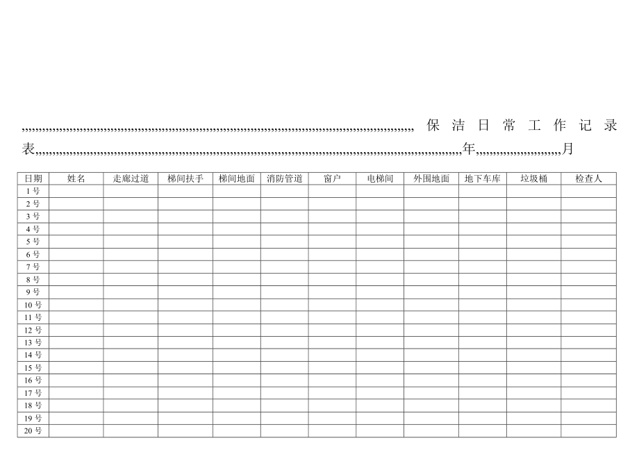 4313613703[精品]保洁日常任务记录表.doc_第2页