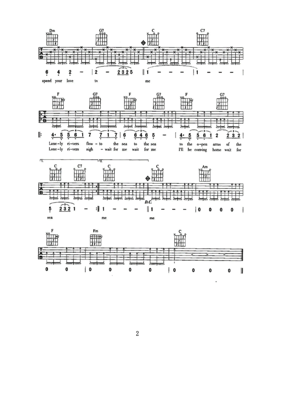 奔放的旋律（吉他谱） 吉他谱.docx_第2页